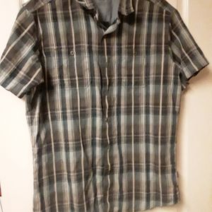 Kuhl Men's Large Plaid Button Down Shirt